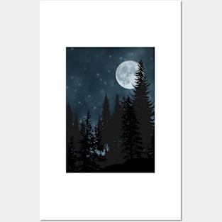 Yuletide Moon Posters and Art